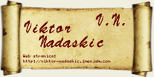 Viktor Nadaškić vizit kartica